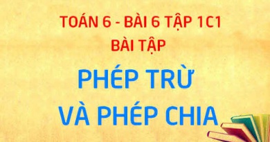 Bài tập phép trừ hai số tự nhiên, phép chia hết và phép chia có dư - Toán 6 bài 6 tập 1 chương 1